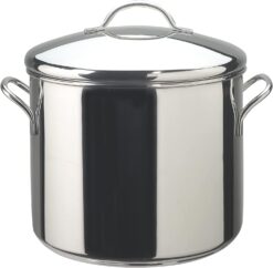 Farberware 50008 Classic Stainless Steel Stock Pot/Stockpot with Lid - 12 Quart, Silver