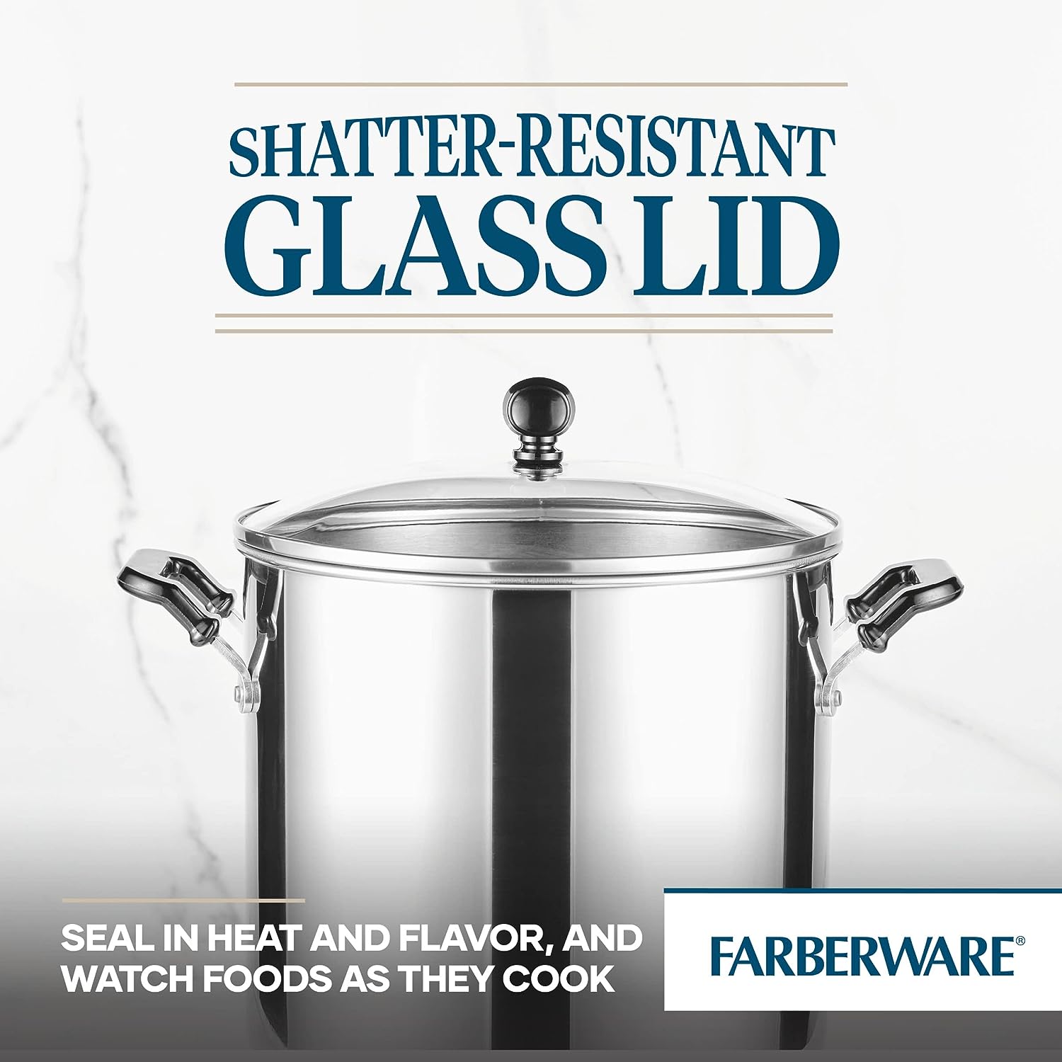 Classic Farberware 18/10 Stainless Steel 6 Quart Stock Pot with