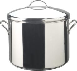 Farberware Classic Stainless Steel Stock Pot/Stockpot with Lid - 16 Quart, Silver