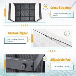 Flamaker 3 Pieces Patio Furniture Outdoor Wicker Modern Rattan Chair Conversation Sets with Coffee Table for Yard, Bistro(White)