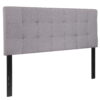 Flash Furniture Bedford Tufted Upholstered Full Size Headboard in Light Gray Fabric