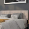 Flash Furniture Bedford Tufted Upholstered King Size Headboard in Beige Fabric