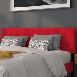 Flash Furniture Bedford Tufted Upholstered King Size Headboard in Red Fabric