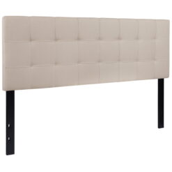 Flash Furniture Bedford Tufted Upholstered Queen Size Headboard in Beige Fabric