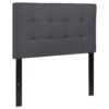 Flash Furniture Bedford Tufted Upholstered Twin Size Headboard in Dark Gray Fabric