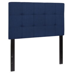 If you like reading or using your tablet or laptop in bed, you need a headboard to provide extra support. A headboard gives your room a very personal touch and allows you to show off your style. This gorgeous dark gray twin headboard features button tufting and a diamond stitch pattern design, fabric upholstery, and includes adjustable metal bed rail slots. The slim panel will make your room feel more spacious. Having just a headboard will provide you with floor space and makes it easy to make up the bed. Whether you're updating your master bedroom, guest room or furnishing your first apartment or home, this headboard will give a fresh, on-trend look to your space. Flash Furniture Bedford Tufted Upholstered Twin Size Headboard in Dark Gray Fabric Contemporary Style Panel Headboard Dark Gray Fabric Upholstery Box Stitch Design Headboard Size: 39.25
