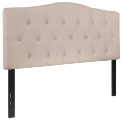 Flash Furniture Cambridge Tufted Upholstered Full Size Headboard in Beige Fabric
