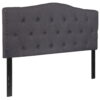 Flash Furniture Cambridge Tufted Upholstered Full Size Headboard in Dark Gray Fabric