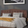 Flash Furniture Cambridge Tufted Upholstered King Size Headboard in Camel Fabric