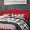 Flash Furniture Cambridge Tufted Upholstered King Size Headboard in Red Fabric