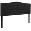 Flash Furniture Cambridge Tufted Upholstered Queen Size Headboard in Black Fabric