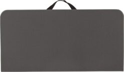 Flash Furniture Dunham 2.83-Foot Square Bi-Fold Dark Gray Plastic Folding Table with Carrying Handle