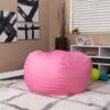 Flash Furniture Oversized Solid Light Pink Refillable Bean Bag Chair for All Ages