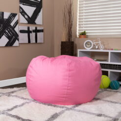 Flash Furniture Oversized Solid Light Pink Refillable Bean Bag Chair for All Ages