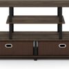 Furinno JAYA Large Stand for up to 50-Inch TV, Columbia WalnutBlackDark Brown