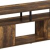Furinno JAYA Utility Design Coffee Table TV Stand for TV up to 55 Inch with Open Storage, Amber PineBlack