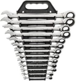 GEARWRENCH 13 Pc. 12 Pt. Ratcheting Combination Wrench Set, SAE - 9312