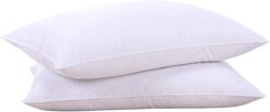 Puredown Goose Feathers and Down White Pillow Inserts, Bed Sleeping Hotel Collection Pillows Set of 2 King Size