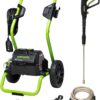 Greenworks 2000 PSI (13 Amp) Electric Pressure Washer (Wheels For Transport 20 FT Hose 35 FT Power Cord) Great For Cars, Fences, Patios, Driveways1