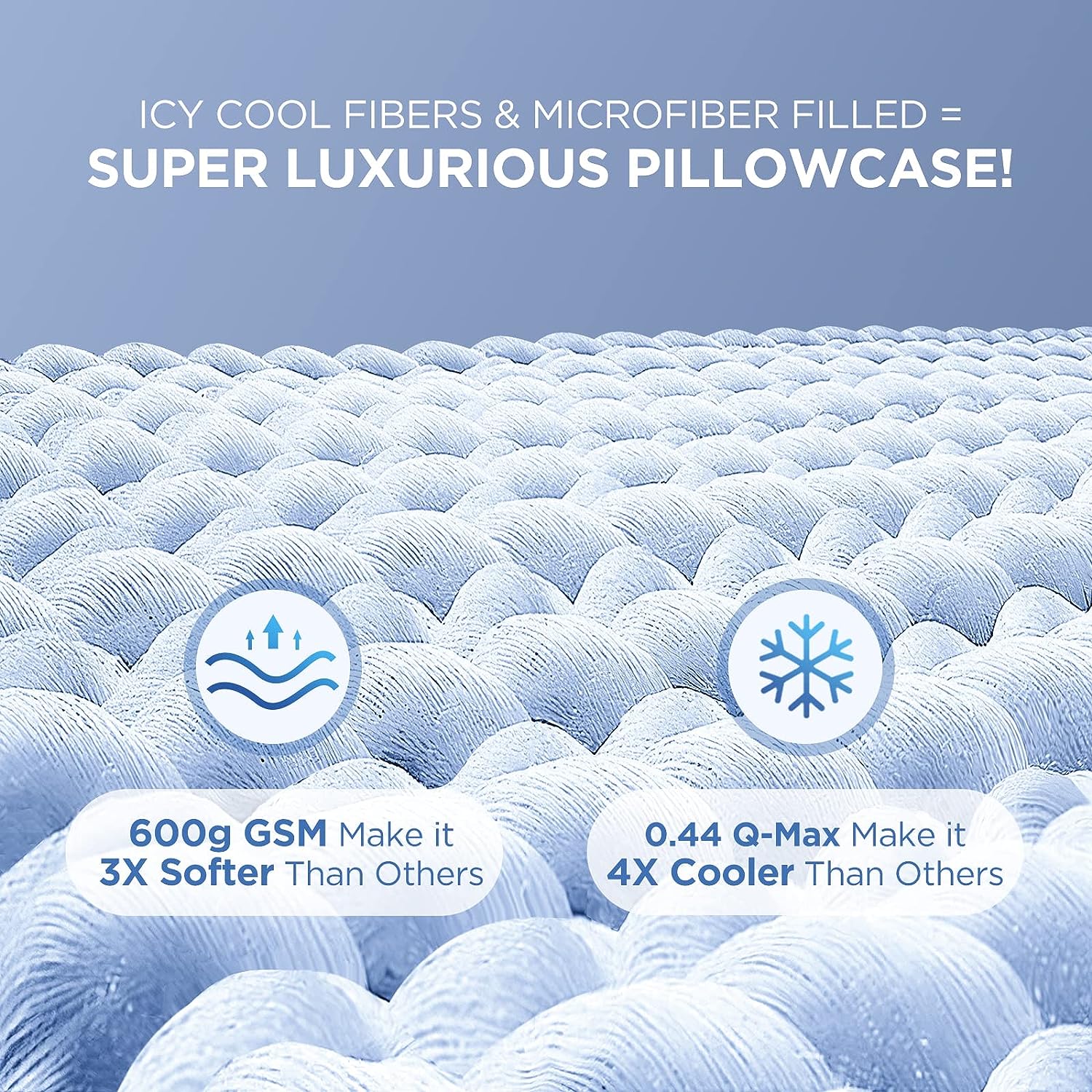 Groye Ultra Cooling Pillow with Gel Particles Shredded Memory Foam,  Adjustable Bed Pillows with Icy Cool Fibers Pillowcase, Soft Comfortable  Hotel