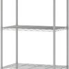 HOMEFORT 5-Tier Wire Shelving 5 Shelves Unit Metal Storage Rack Durable Organizer Perfect for Pantry Closet Kitchen Laundry Organization in Grey,21”Wx14”Dx61”H