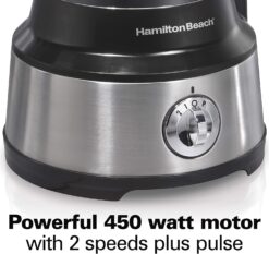 Hamilton Beach Food Processor & Vegetable Chopper for Slicing, Shredding, Mincing, and Puree, 10 Cups + Easy Clean Bowl Scraper, Stainless Steel (70730)