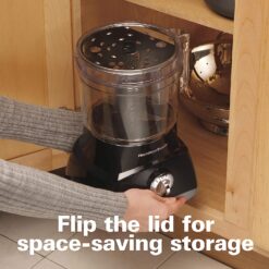 Hamilton Beach Food Processor & Vegetable Chopper for Slicing, Shredding, Mincing, and Puree, 8 Cup, Black
