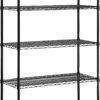 Honey-Can-Do SHF-01440 5-tier black storage shelves 800 lbs