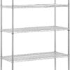 Honey-Can-Do SHF-01441 Adjustable Storage Shelving Unit, 800-Pounds Per Shelf, Chrome, 5-Tier, 42Lx18Wx72H