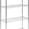 Honey-Can-Do SHF-01906 4-tier chrome shelving unit-250 lbs, 4-Tier