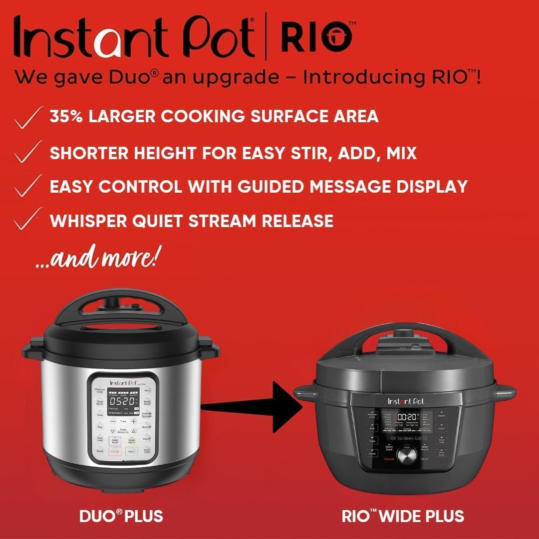 Instant Pot Rio Wide 7.5qt 7-in-1 Electric Pressure Cooker & Multi-Cooker