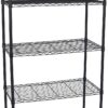 Internet's Best 5-Tier Wire Shelving - Flat Black - Heavy Duty Shelf - Wide Adjustable Rack Unit - Kitchen Storage