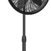 Lasko Oscillating Pedestal Fan, Adjustable Height, 3 Speeds, for Bedroom, Living Room, Home Office and College Dorm Room, 18", Black, 1827
