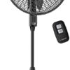 Lasko Oscillating Pedestal Fan, Adjustable Height, Remote Control, 4 Speeds, for Bedroom, Living Room, Home Office and College Dorm Room, 18", Black, S18440
