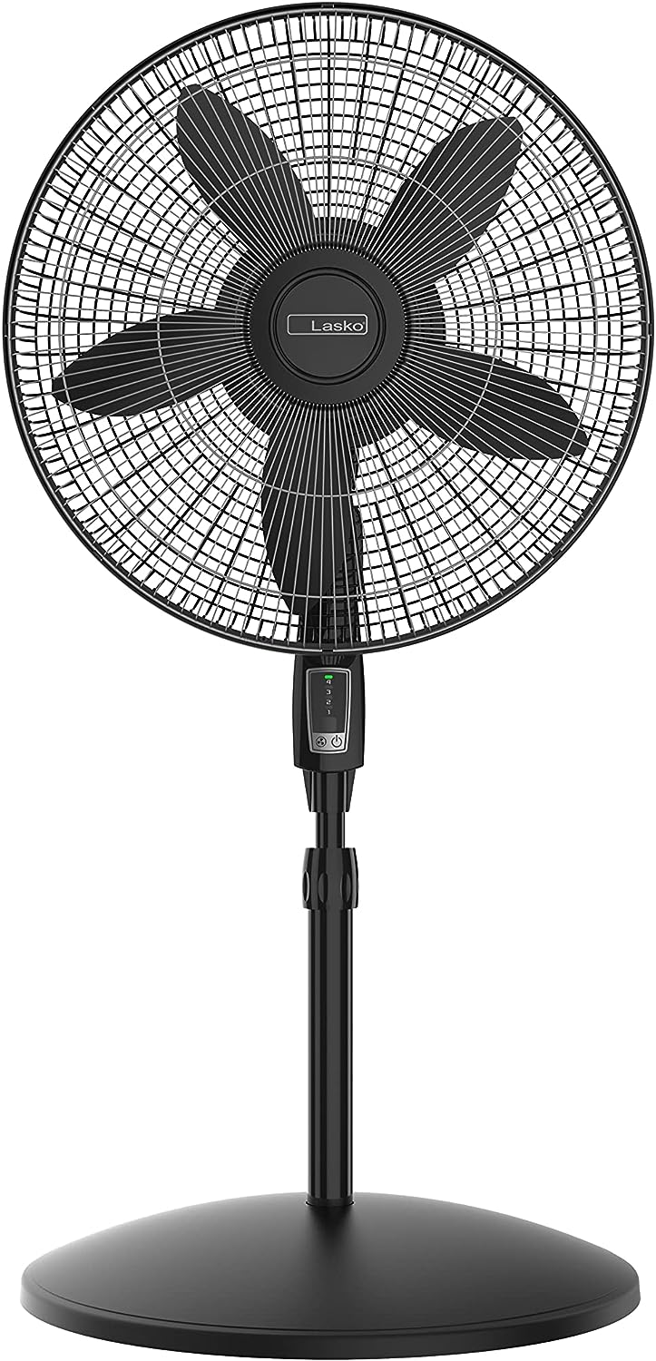 BLACK+DECKER 18 Oscillating Stand Fan with Remote Control Black