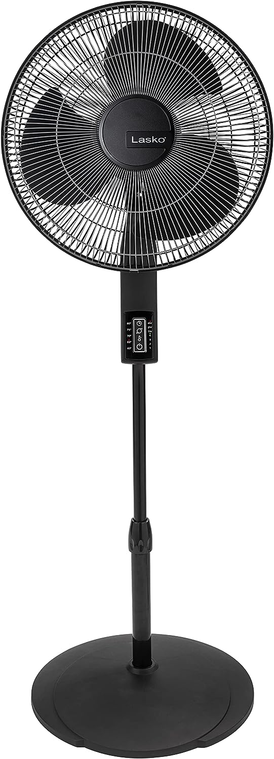 BLACK+DECKER 16 Stand Fan with Remote, Oscillation, White fan desk fan