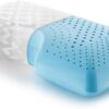 MALOUF Z Shoulder Zoned Dough Memory Foam Pillow - Gel Infused - Premium Tencel Cover - 5 Year U.S. Warranty - Mid Loft - Queen, Blue