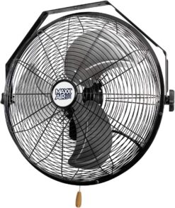 Maxx Air Wall Mount Fan, Commercial Grade for Garage, Shop, Easy Operation and Powerful CFM (18
