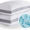 Meoflaw Cooling Pillows King Size Set of 2,Shredded Memory Foam Bed Pillows for Sleeping, Supportive King Pillows for Back & Side Sleepers,Adjustable 2 Pillows King Size with Washable Removable Cover