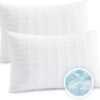 Meoflaw Cooling Pillows for Sleeping King Size Set of 2,Shredded Memory Foam Bed Pillow with Pillow Case-Double Sided Material,Adjustable Loft King Pillow for Side & Back Sleeper-Medium Firm