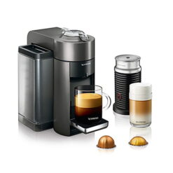 Nespresso Vertuo Coffee and Espresso Machine by De'Longhi with Aeroccino, Graphite Metal