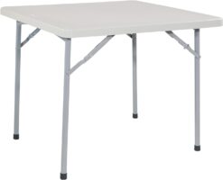 Office Star Resin Folding Table for Banquets, Picnics, and Parties, 36 Inch, Square