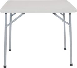 Office Star Resin Folding Table for Banquets, Picnics, and Parties, 36 Inch, Square