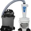 Oneida Air Systems Dust Deputy 2.5 Deluxe Cyclone Separator Kit with 10-Gallon Mobile Steel Dust Bin for Wet/Dry Shop Vacuums (DD 2.5 Deluxe 10-Gal)