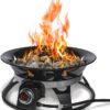Outland Living Portable Propane Fire Pit, 21-inch, 58,000 BTU with Fire Pit Cover & Carry Kit, Smokeless Gas Firebowl | Perfect for Camping, Patio, Backyard, Tailgating, Deck, RV| Black 863 Cypress