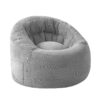 POD by Urban Shop Soft Plush Corduroy Bean Bag Chair with Pocket, Grey