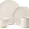Pfaltzgraff Chateau Cream 16-Piece Stoneware Dinnerware Set, Service for 4, Off White