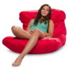 Posh Creations Laguna Lounger Bean Bag Chair, Kids, 3 ft, Red
