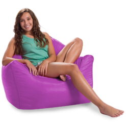 Posh Creations Malibu Bean Bag Chair Lounger, Kids, 2.8 ft, Purple