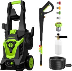 PowRyte Electric Pressure Washer, Brass Foam Cannon, 4 Different Pressure Tips, Power Washer, 4200 PSI 2.6 GPM